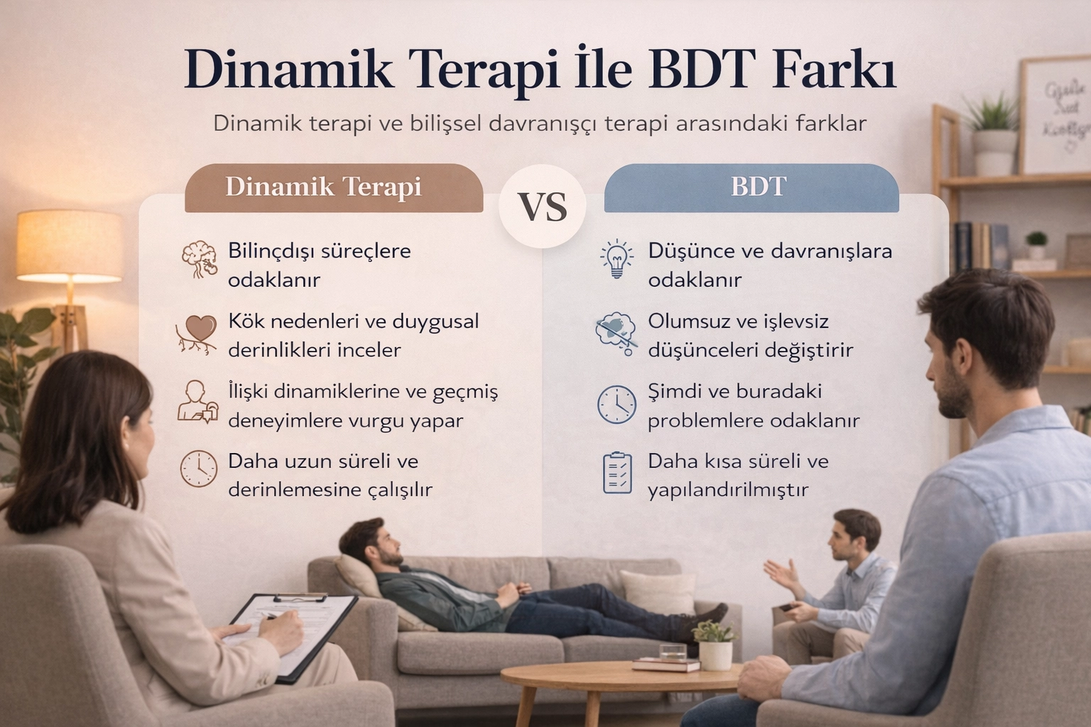 Dinamik Terapi İle Bdt Farkı blog yazısı resmi | Dinamik Terapi Enstitüsü